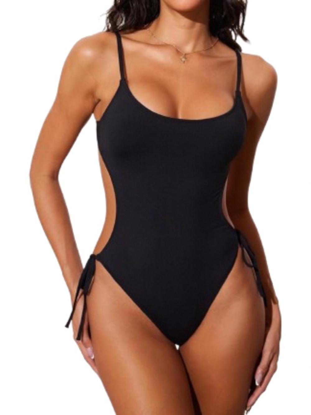 NWT DOBREVA Women's Strappy Backless One Piece Bathing Suit Size Large